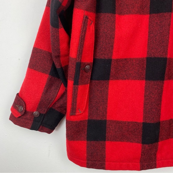 Vintage Western Field size 40 Men’s Red Black Buffalo Plaid Wool Hunting Jacket - Picture 15 of 16